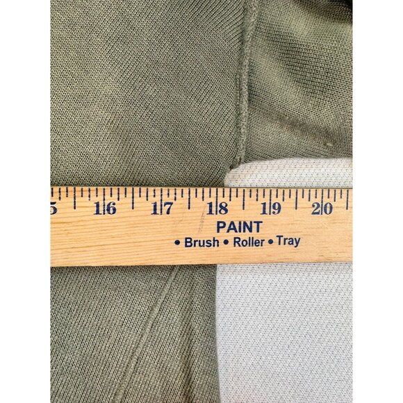 Chicos Womens Asymmetrical Hem Knit Sweater Size 1 Olive Green - Picture 5 of 9